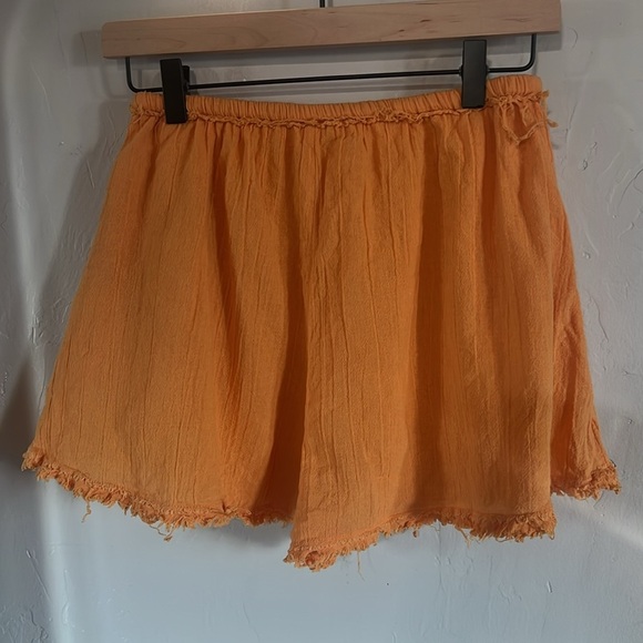Free People High Waist Orange Shorts - Picture 3 of 3